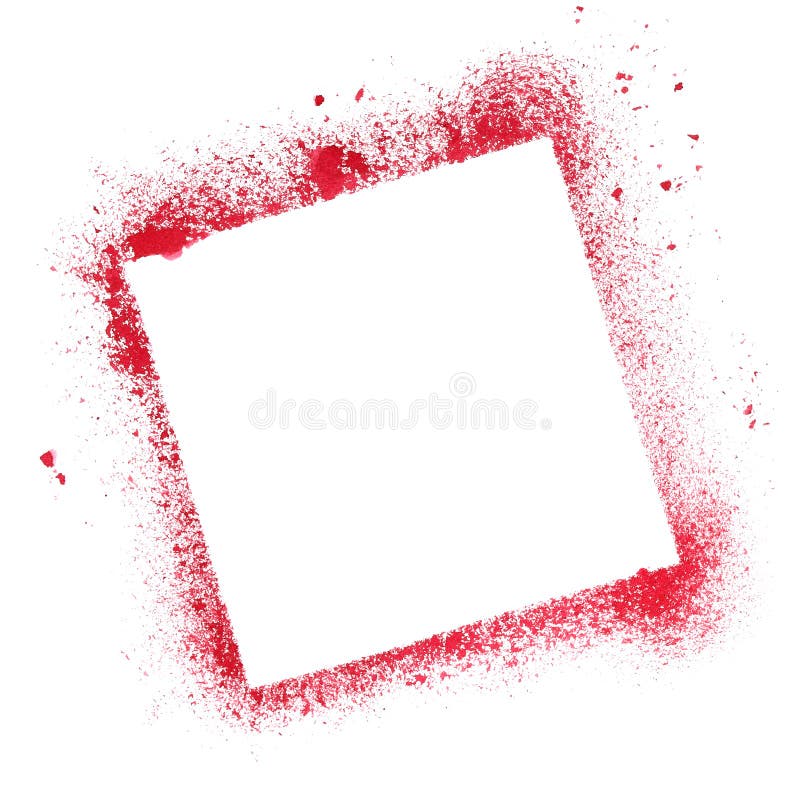 Red quare stencil frame vector illustration