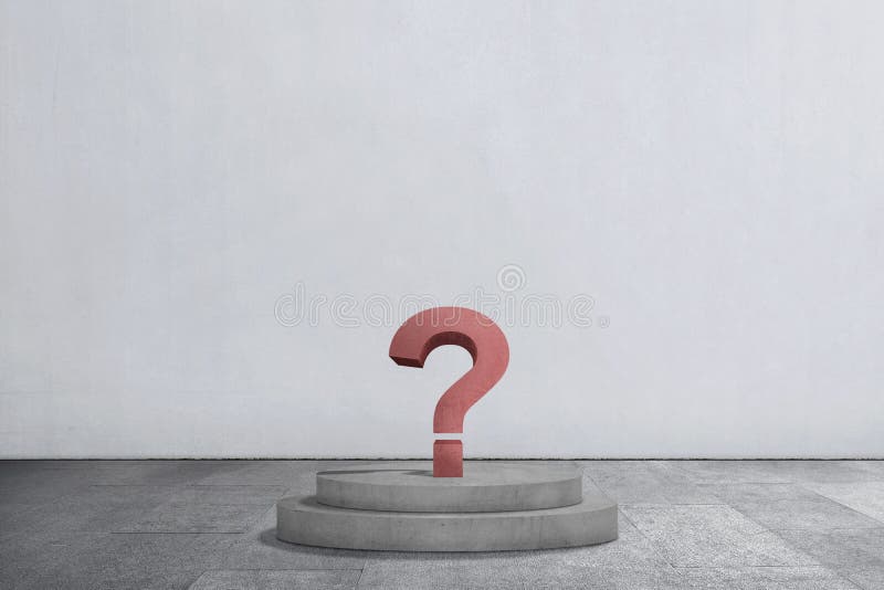 Red question mark stock photography