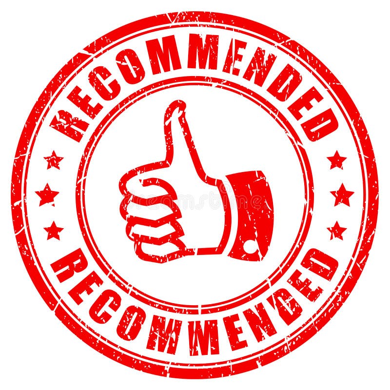 Red recommended rubber vector stamp royalty free illustration