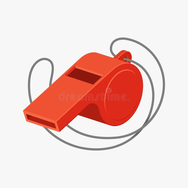 Referee Whistle Vector Illustration Stock Vector Illustration of