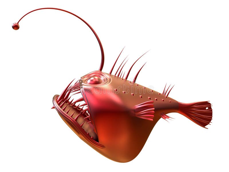Anglerfish Illustration Stock Illustrations – 519 Anglerfish
