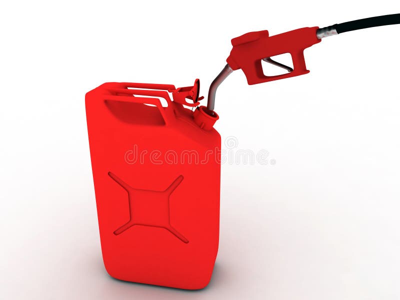 Red refueling hose