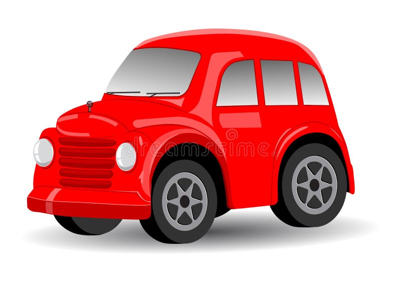 Red Retro Vintage Car Cartoon Vector Stock Vector Illustration Of Cartoon Vintage