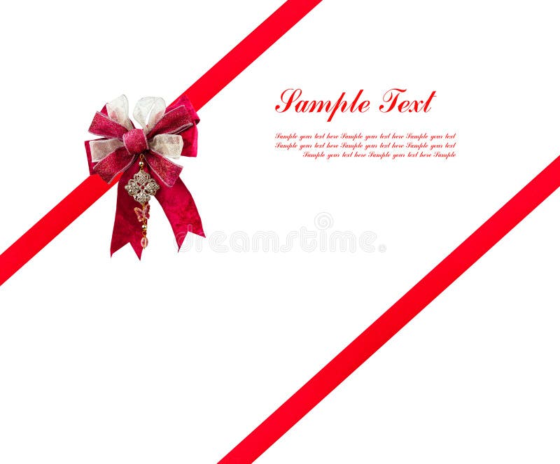 Red ribbon with bow