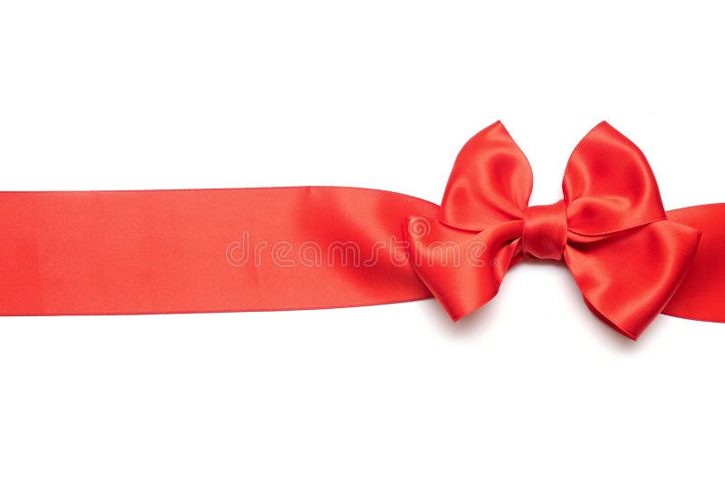 Red ribbon with bow