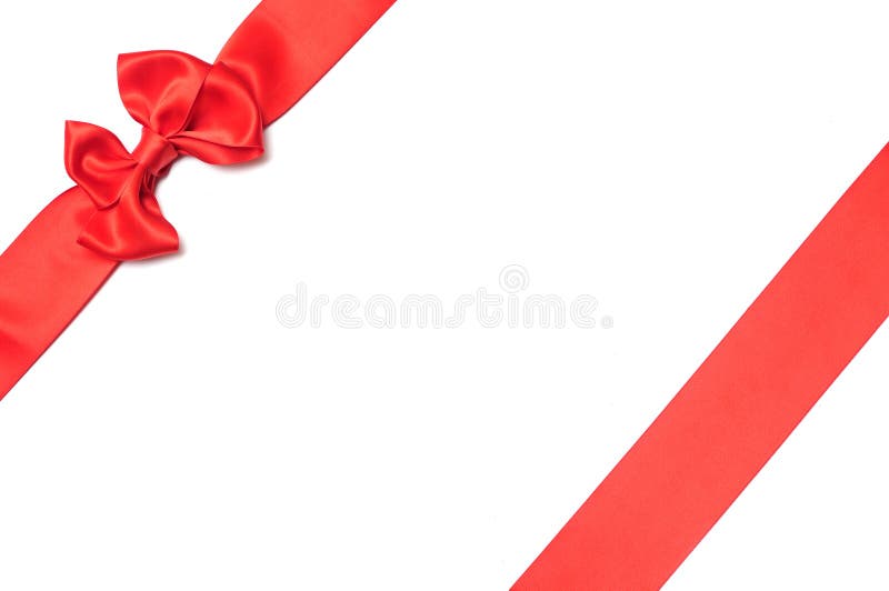 Red ribbon with bow