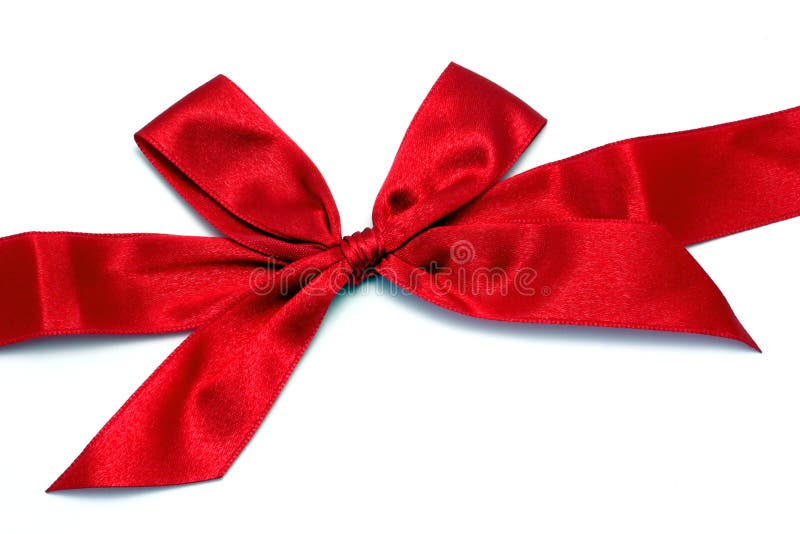 Red ribbon with bow