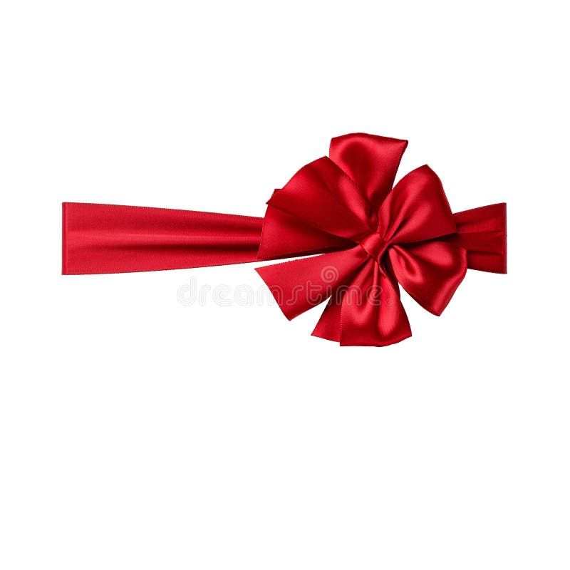 Red Ribbon with Bow for Gift Box Stock Image Image of backgrounds