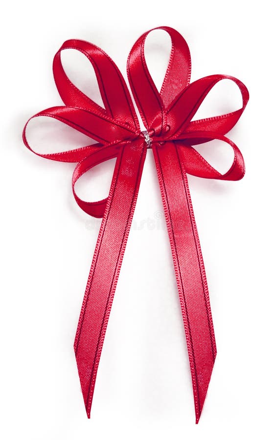 Red ribbon cutout stock photo. Image of gray, holiday 15555196