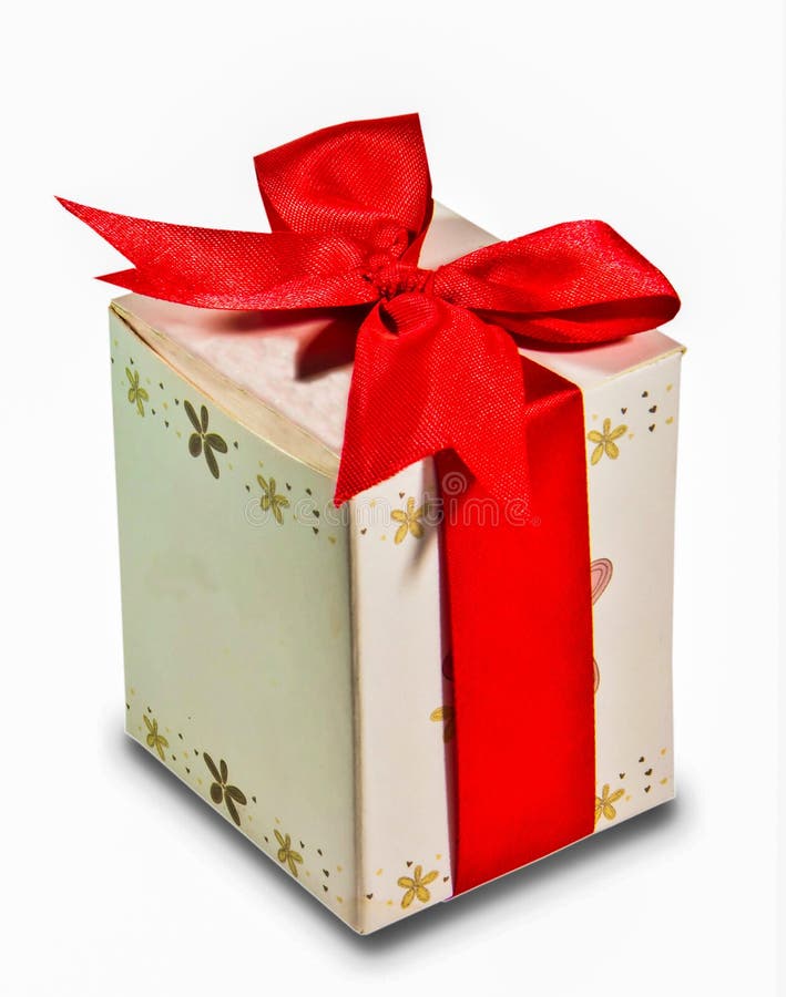 The Red Ribbon with Gift Box Stock Image Image of color, anniversary