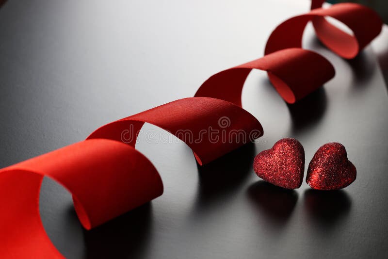 Red ribbon heart stock photo. Image of event, hearts - 80693736