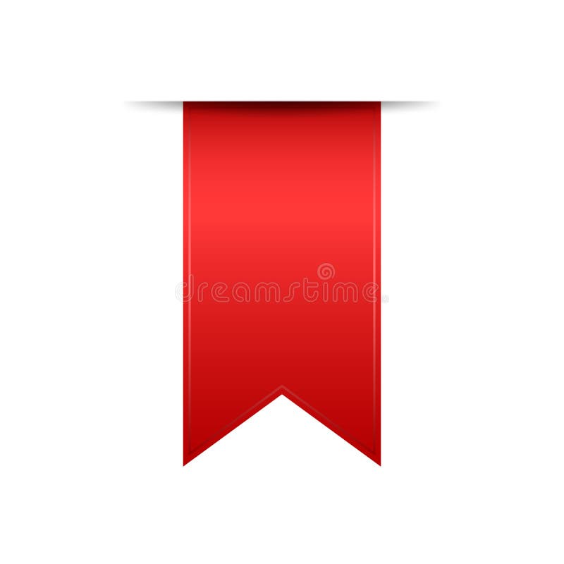 Red bookmark ribbon stock image. Image of template, note - 35461953