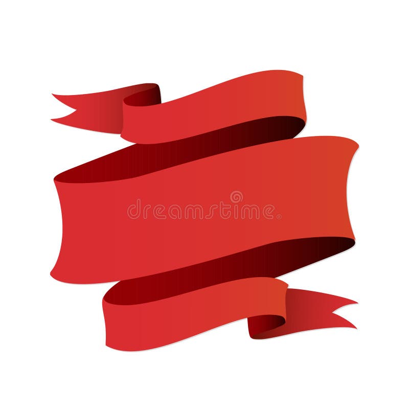 Flat Vector Ribbons Banners Flat Isolated On White Background Ribbon