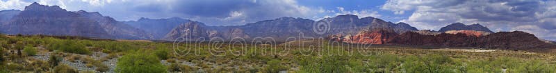 Red Rock Canyon Panorama Desert and Mountains in Nevada