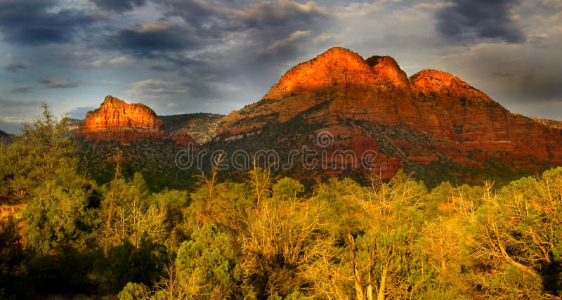 Red rock hills