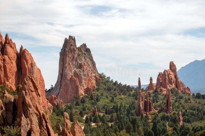 Red Rock Sandstone Formations in the Garden of the Gods National ...