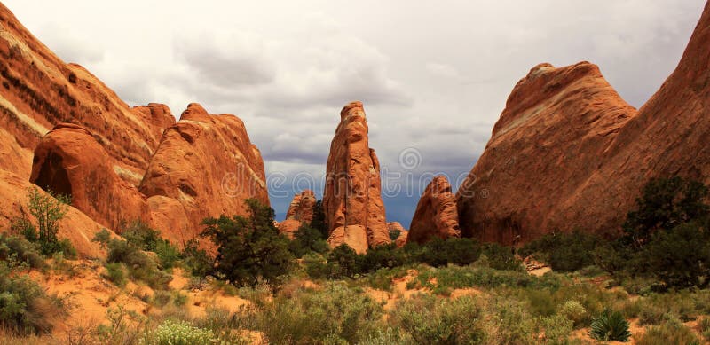 Red rocks in Arches National Park, Utah, USA