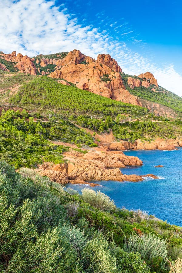 156 Red Rocks Esterel Massif French Riviera France Stock Photos - Free ...