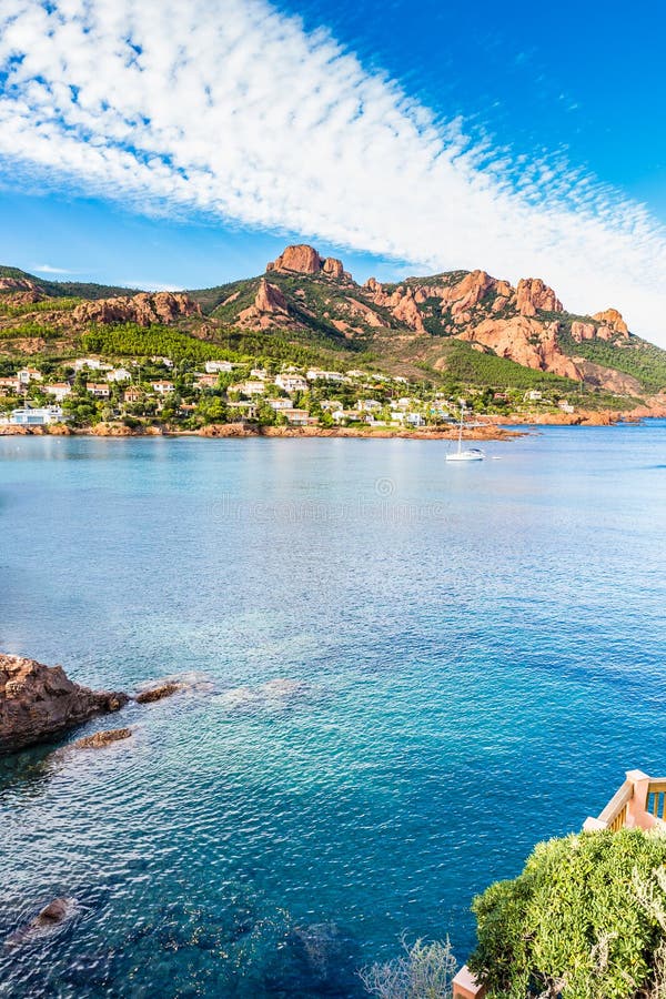 Red Rocks of Esterel Massif-French Riviera,France Stock Image - Image ...