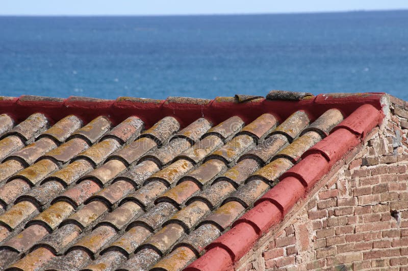 Red roof tiles