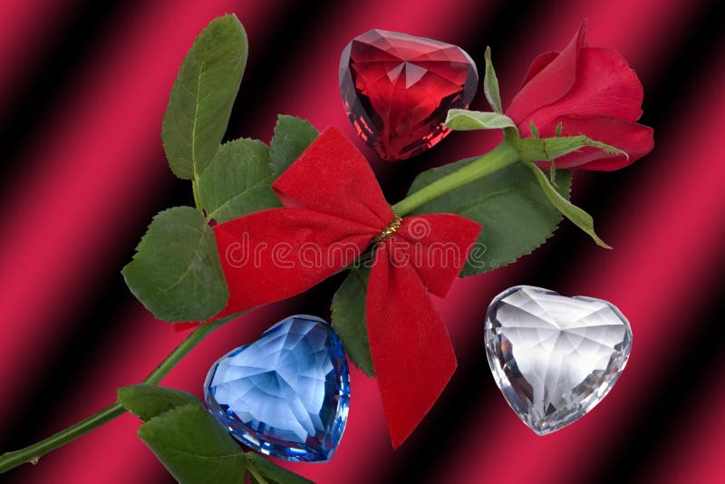 Red Rose And Diamonds Royalty Free Stock Images Image 1866329