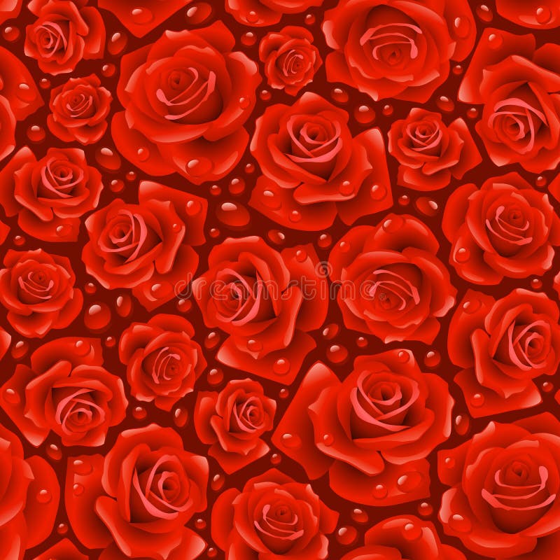 Red Rose seamless background