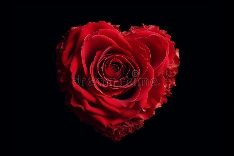 Red Rose Shape Heart Love. Generate Ai Stock Illustration ...