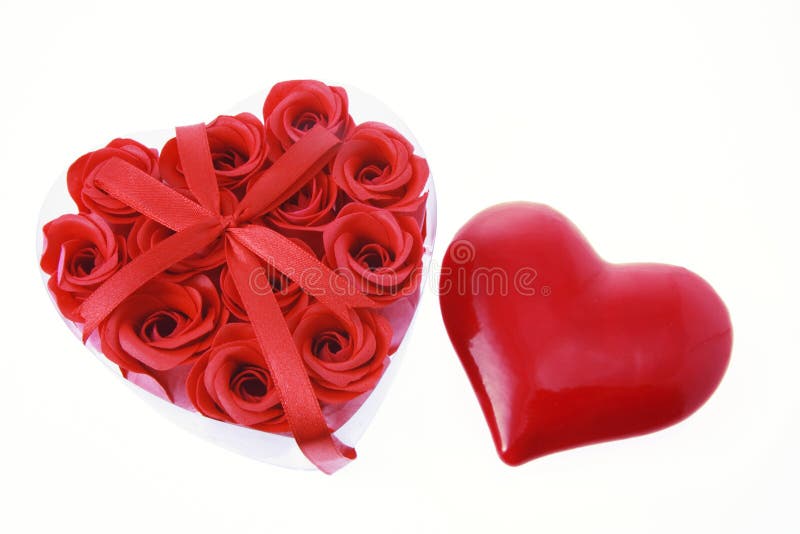 Red Roses and Love Heart stock photo. Image of heart, desire 5003904