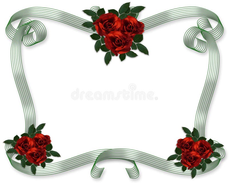 red roses border clipart