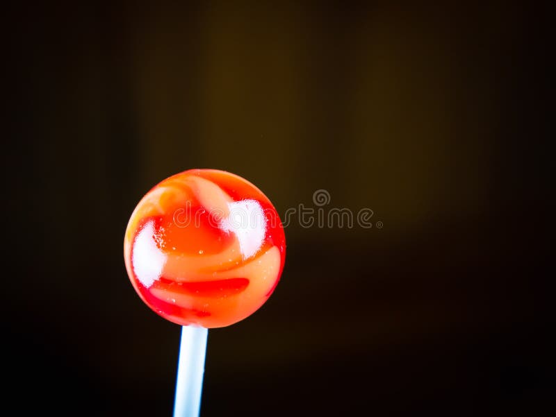 Red Round Caramel Candy on a Stick Stock Image Image of delicious