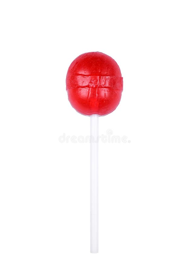 Red round lolipop isolated on white. Sweet candy royalty free stock photo Red round lolipop isolated on white. Sweet candy royalty free stock photo