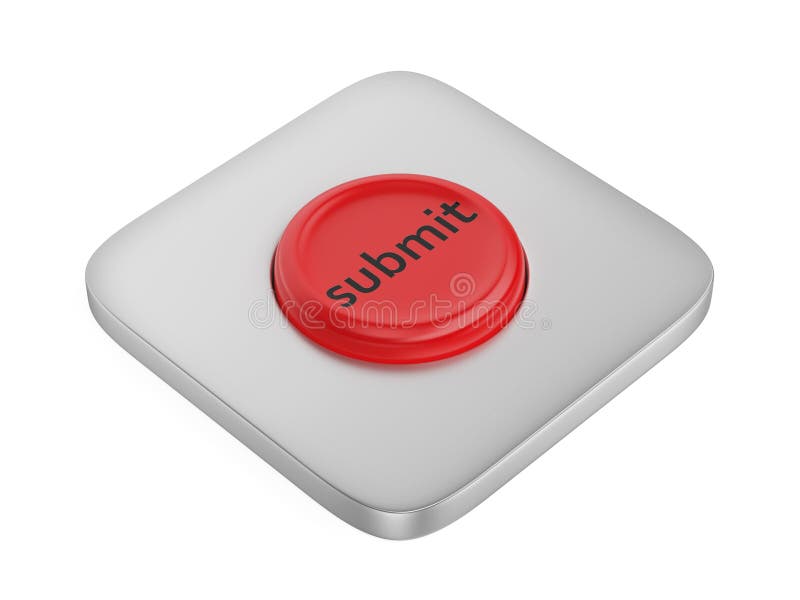 Red round submit button royalty free illustration