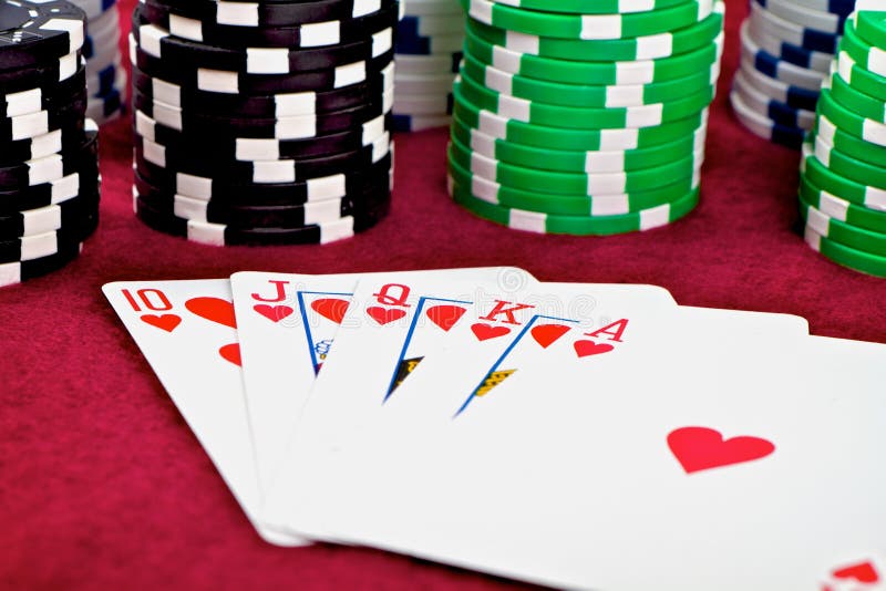 Red Royal Flush stock photography