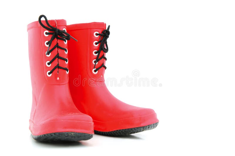 red rubber boots womens