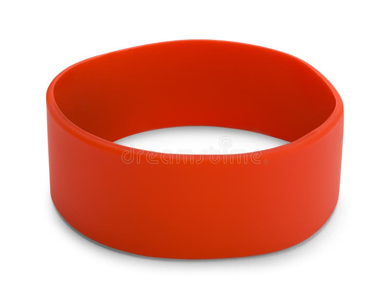 Red Rubber Bracelet stock image. Image of awareness, blank 79380677