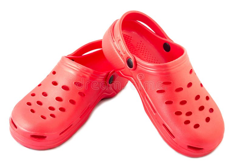 Red rubber shoes stock photo. Image of swimwear, landforms - 33391758