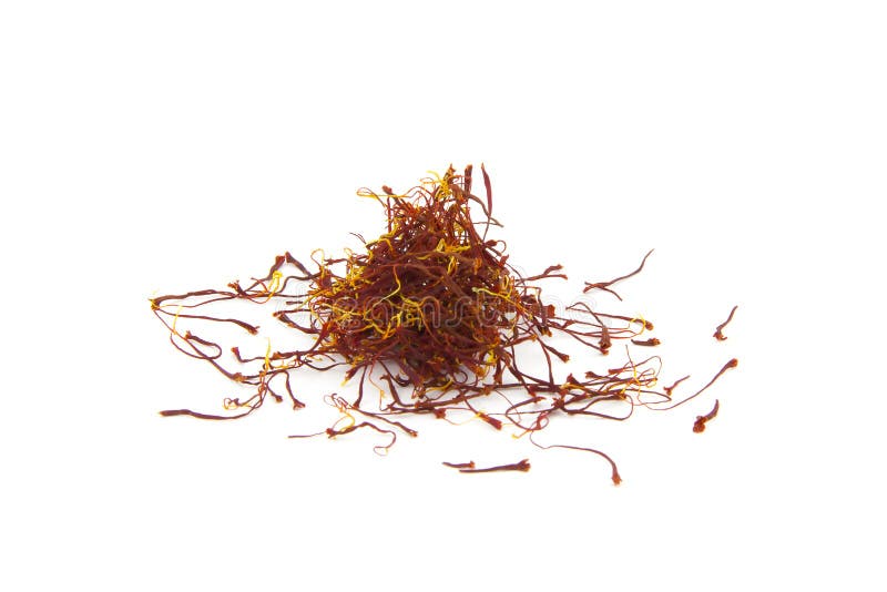 Red Saffron Isolated On White Background Stock Photo Image of spice, soffron 21955994