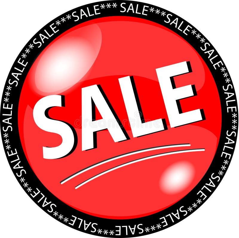 red sale button