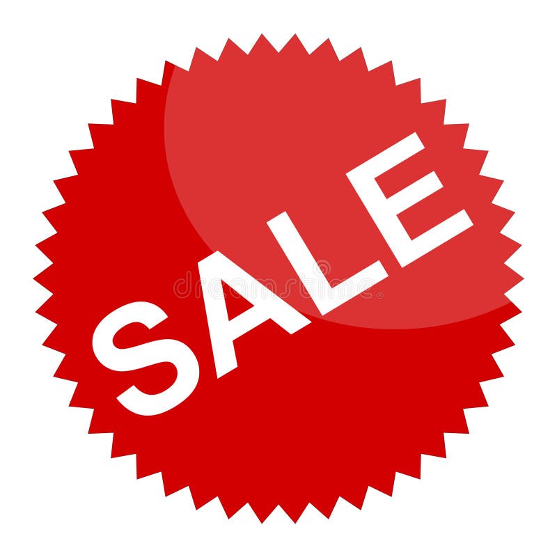 Red sale sign or sticker
