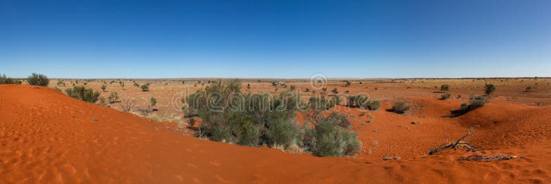 Red sand dune in far inland Queensland Australia