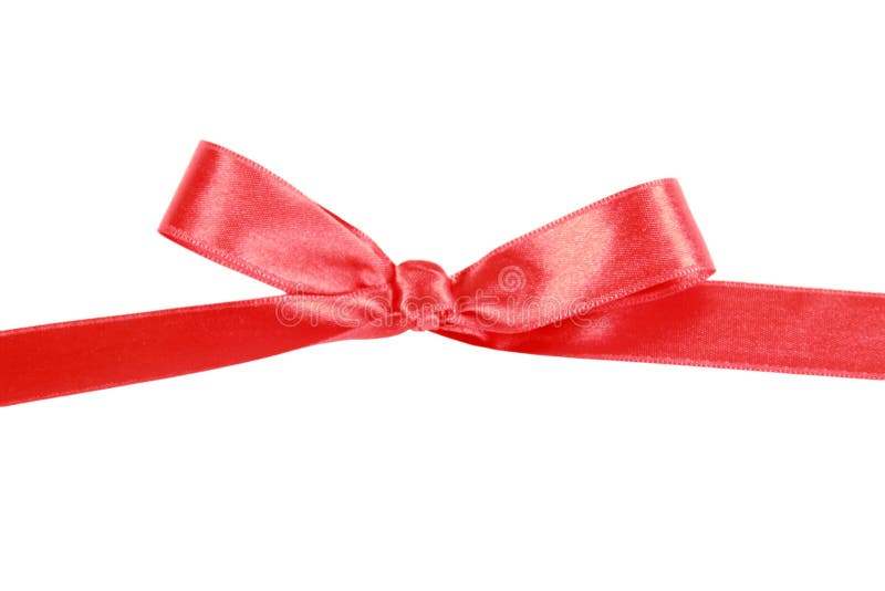 Red satin gift bow