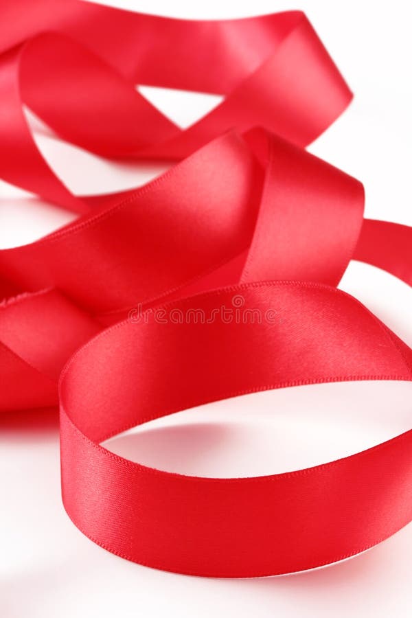 Red Satin Ribbon royalty free stock photography