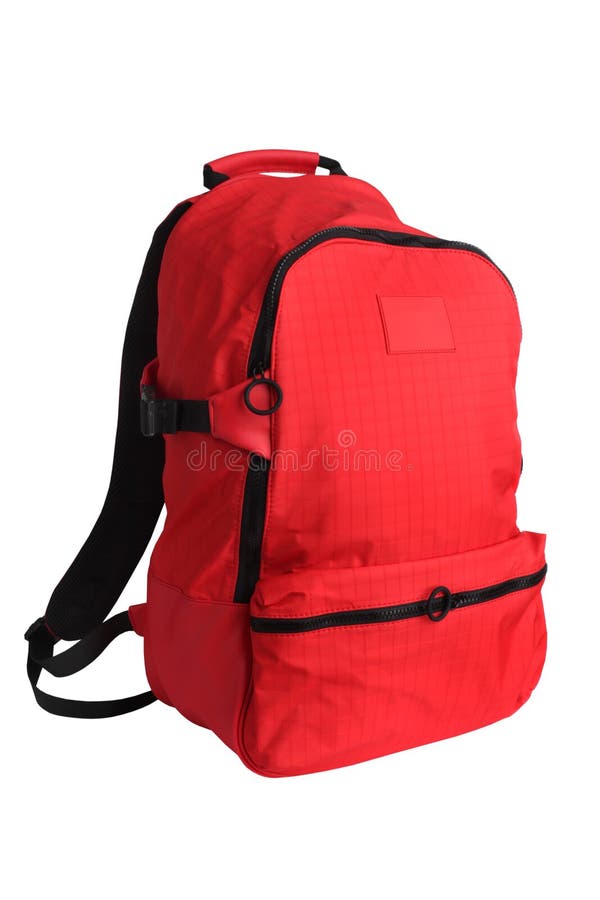 Red school backpack royalty free stock image