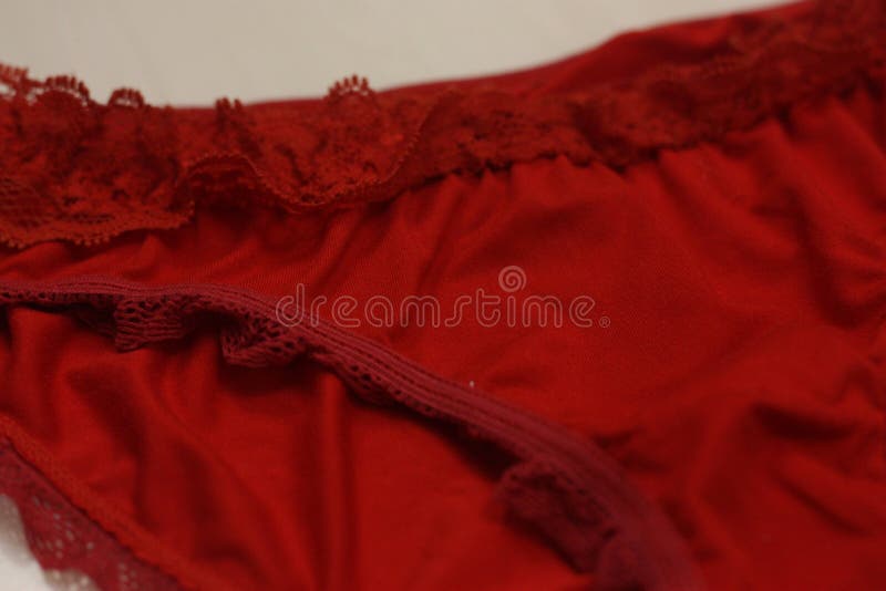 Red Seamless Smooth Unlined Luxury Elegant Women Brief Panty. Stock ...