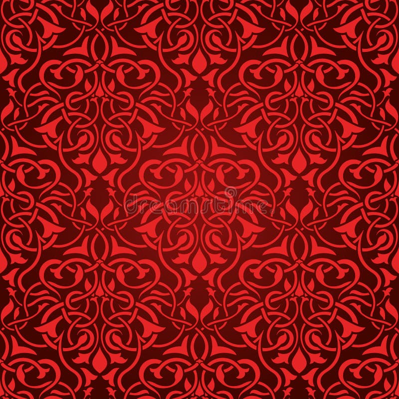 Red Seamless Wallpaper Stock Vector Illustration Of Seamless 9803484
