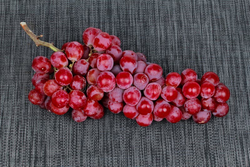 Red Seedless Grapes,the Red Grape Seeds and Galling. Stock Photo