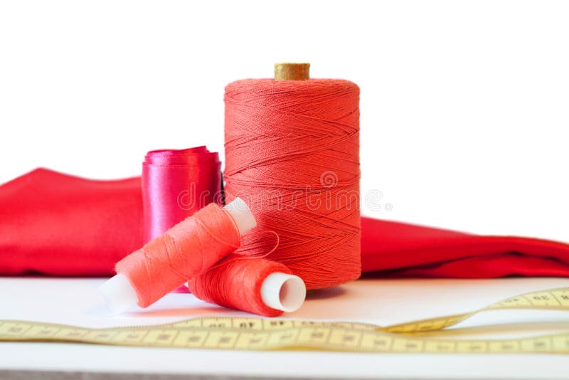Red sewing thread stock image. Image of textile, sewing 22820437