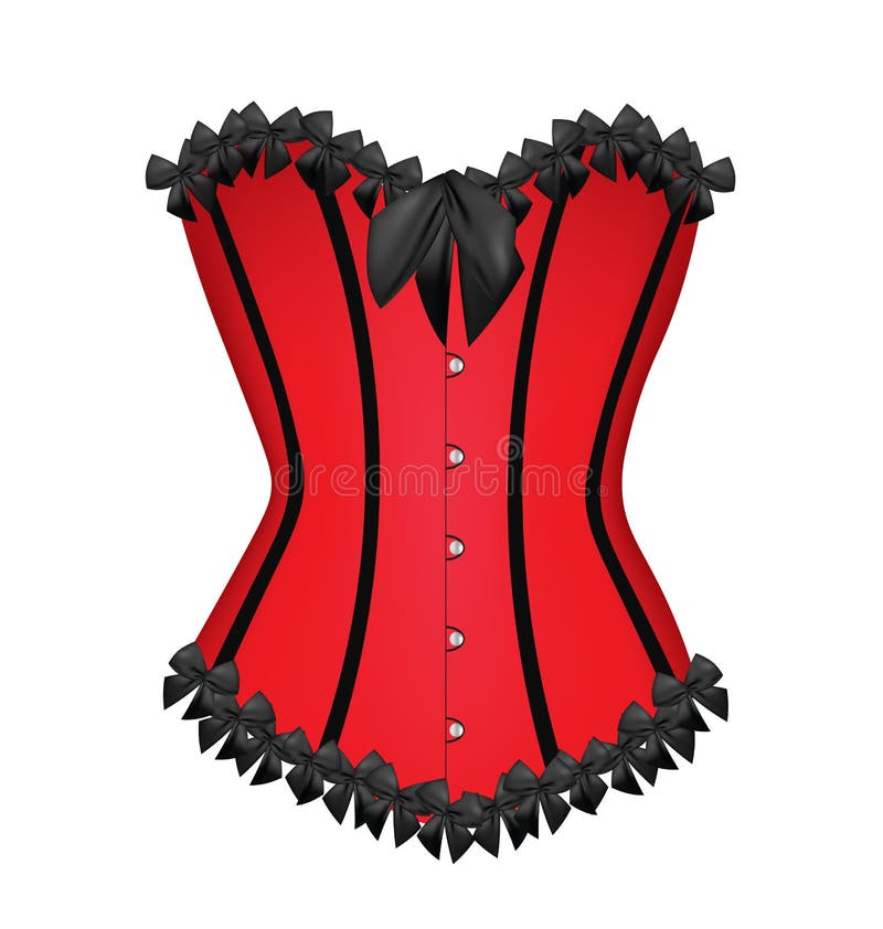 Red corset stock vector. Illustration of lady, clothing - 170490989