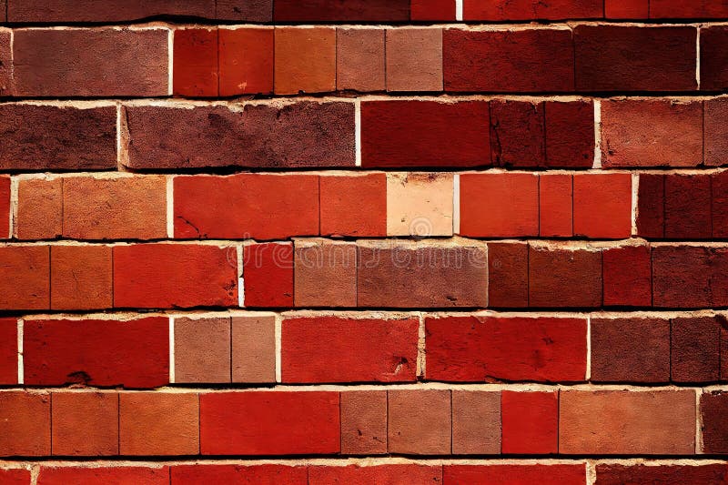 Red Shabby Brick Wall Texture. Stock Illustration Illustration of