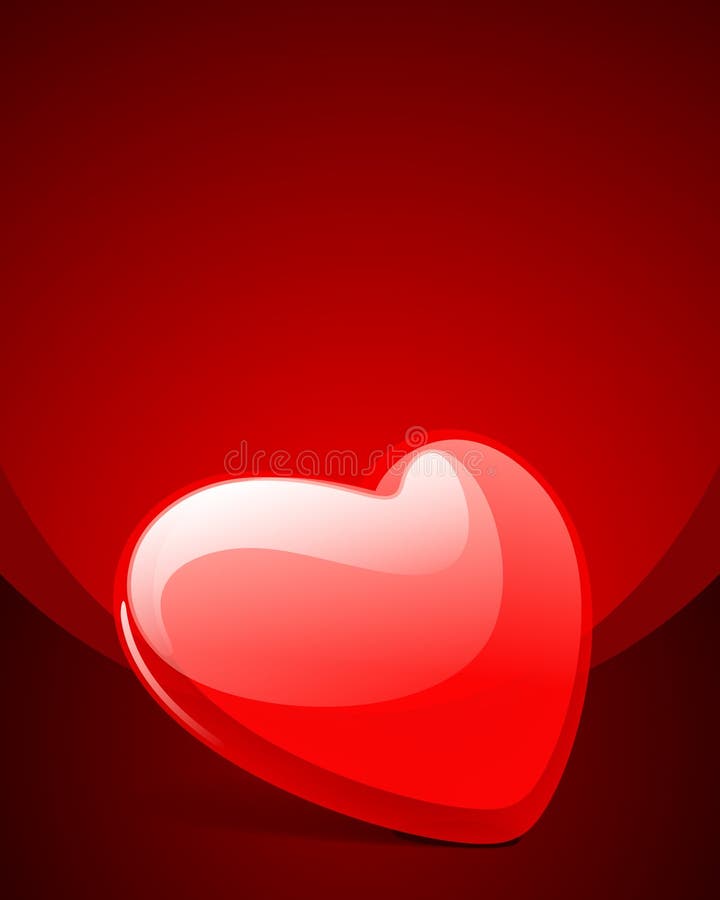 Red shiny heart